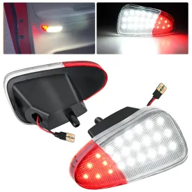 2PCS LED Interior Door Panel Light Courtesy Warning Lights White Red Plug and Play Compatible with Ford F-150 1997-2003 F-250 Lobo1997-1999 F-150 SVT 1999-2022 Heritage 2004