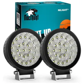 4.3 Inch 25LED Round Flood Built-in EMC LED Pod Lights (Pair)