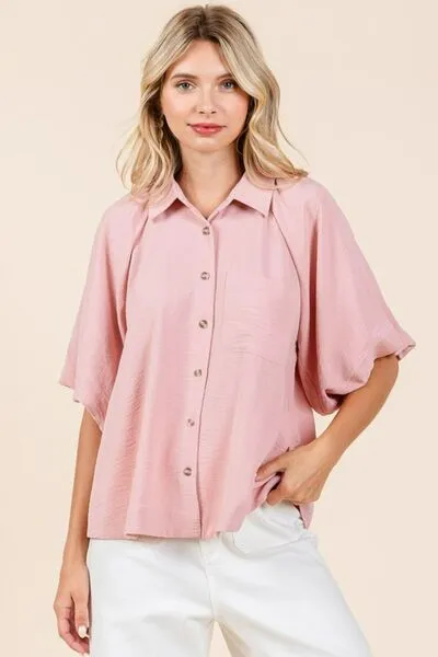 Airflow Short Bubble Sleeve Shirt