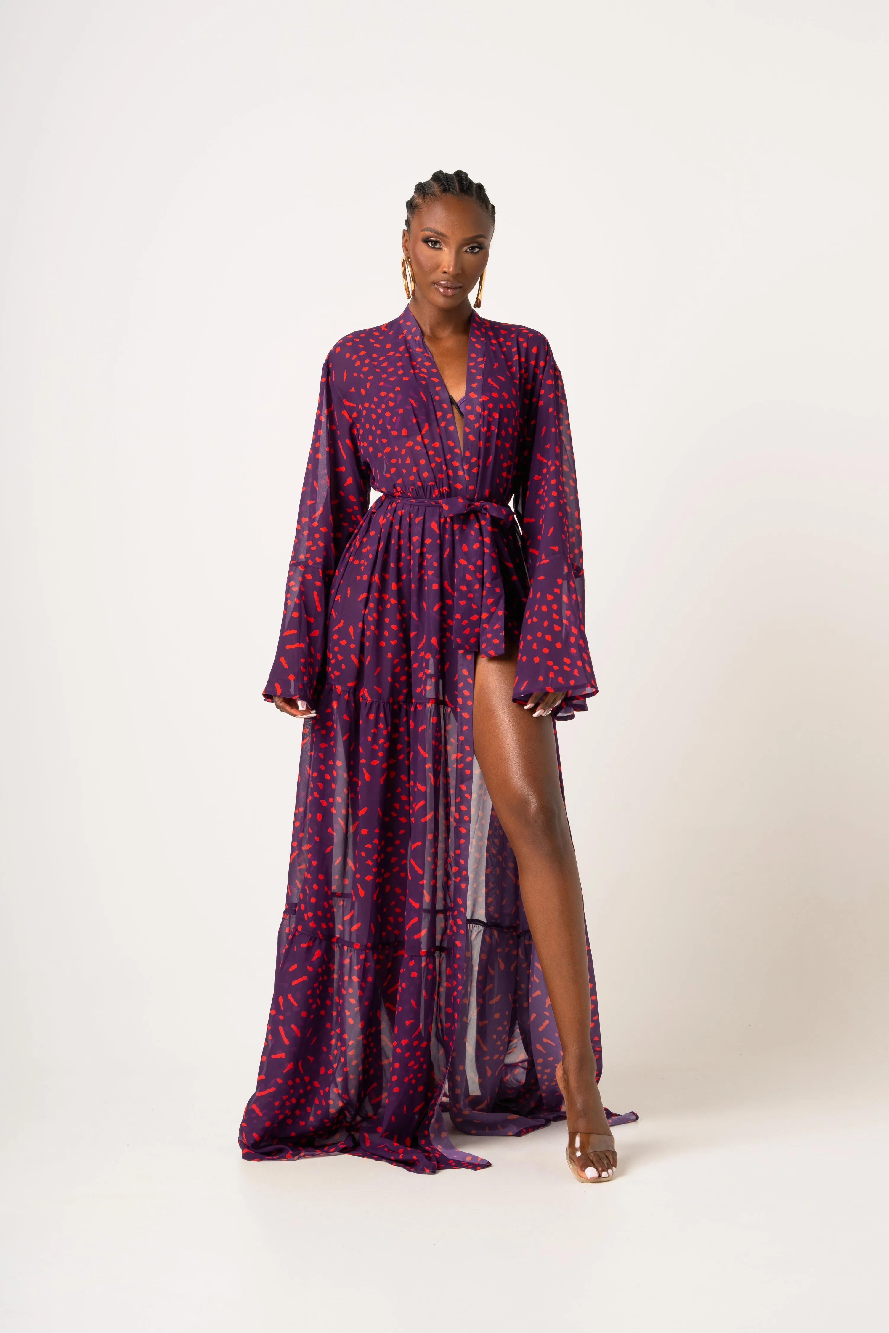 AMINAH LONG SLEEVE CHIFFON KIMONO