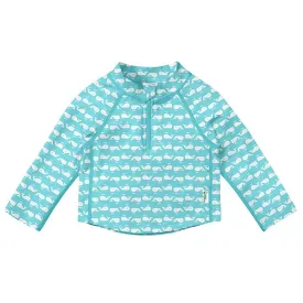 Aqua Whale L/S Zip Rashguard Shirt