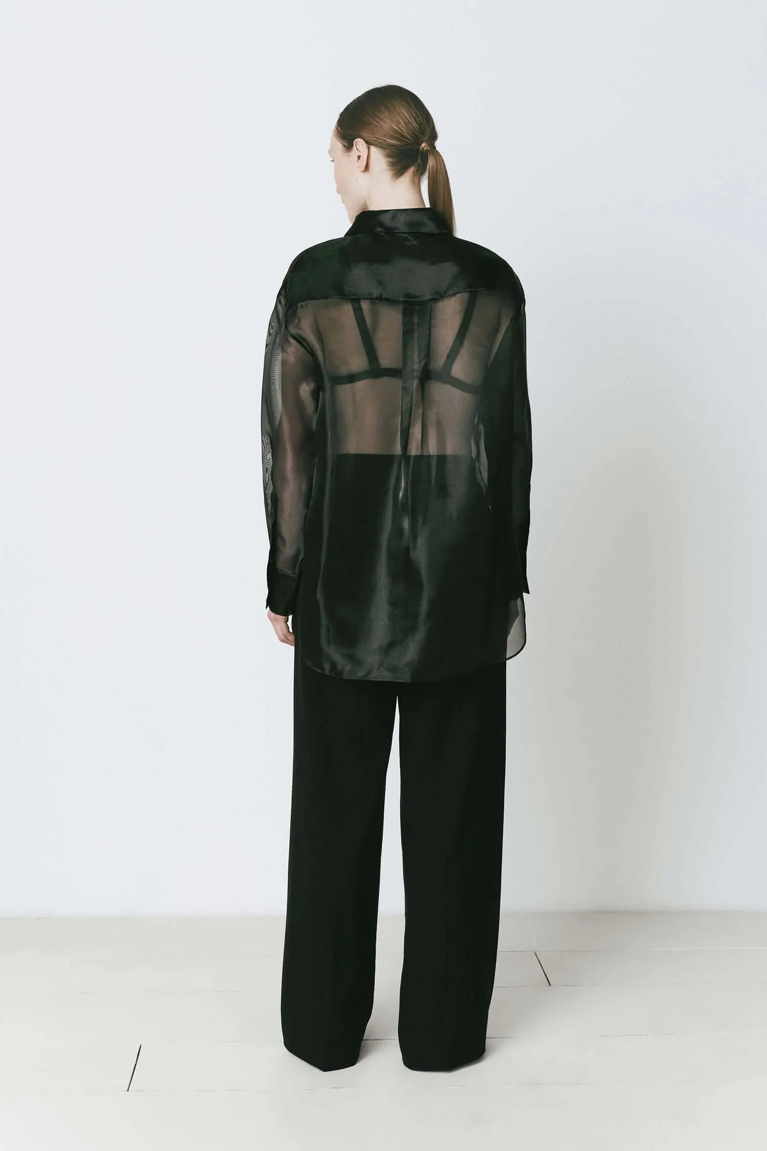 Auber Organza Button Down Shirt