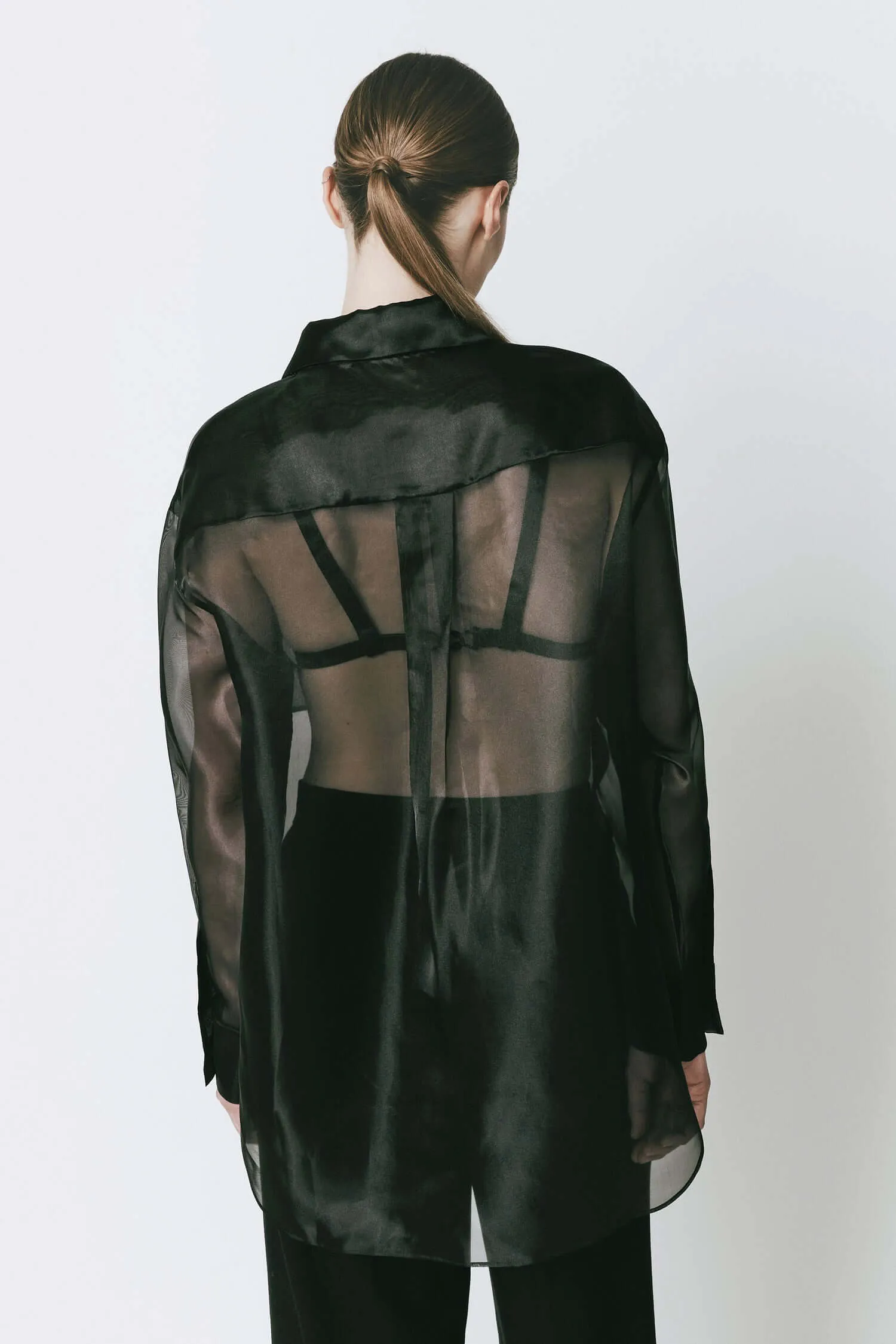 Auber Organza Button Down Shirt