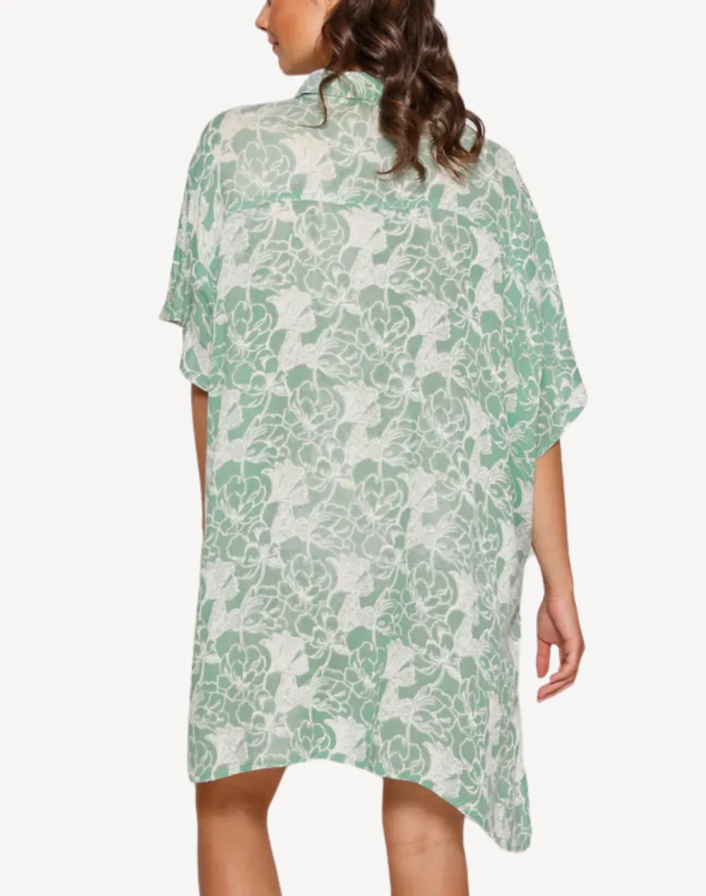 Blooms Big Shirt Cover Up