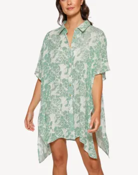 Blooms Big Shirt Cover Up