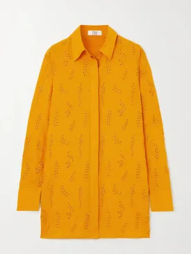 Broderie anglaise linen shirt