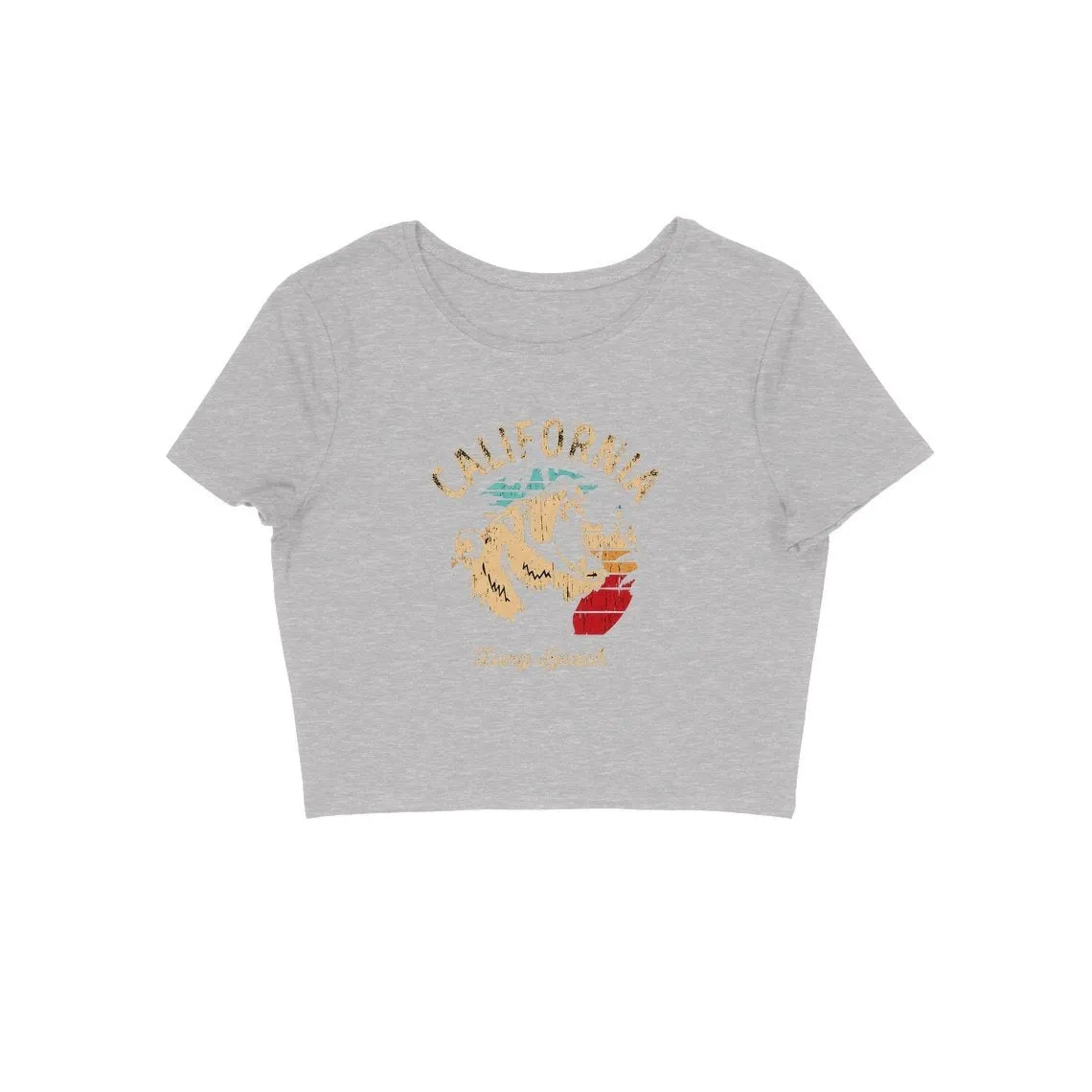 California Long Beach Design Crop Top