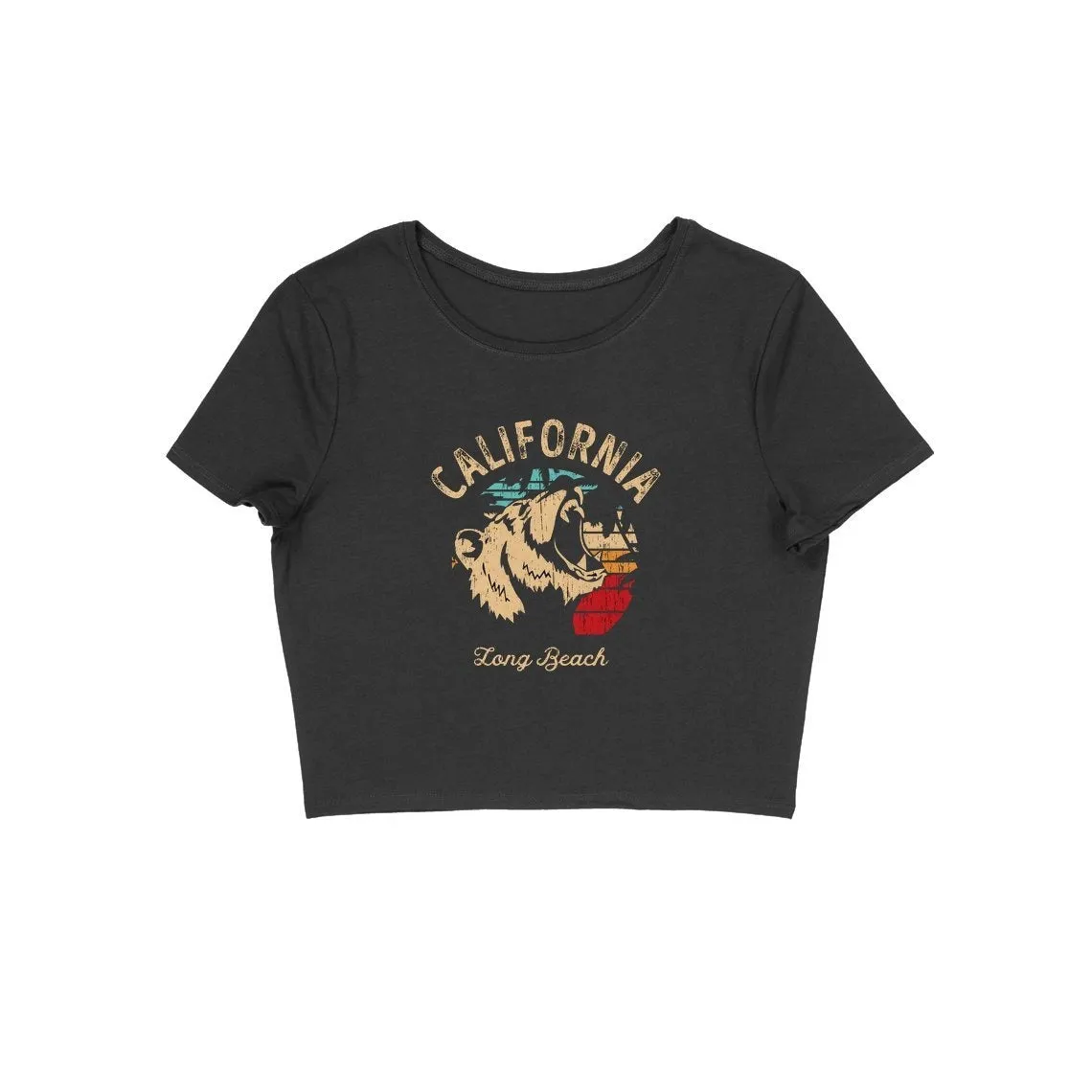 California Long Beach Design Crop Top