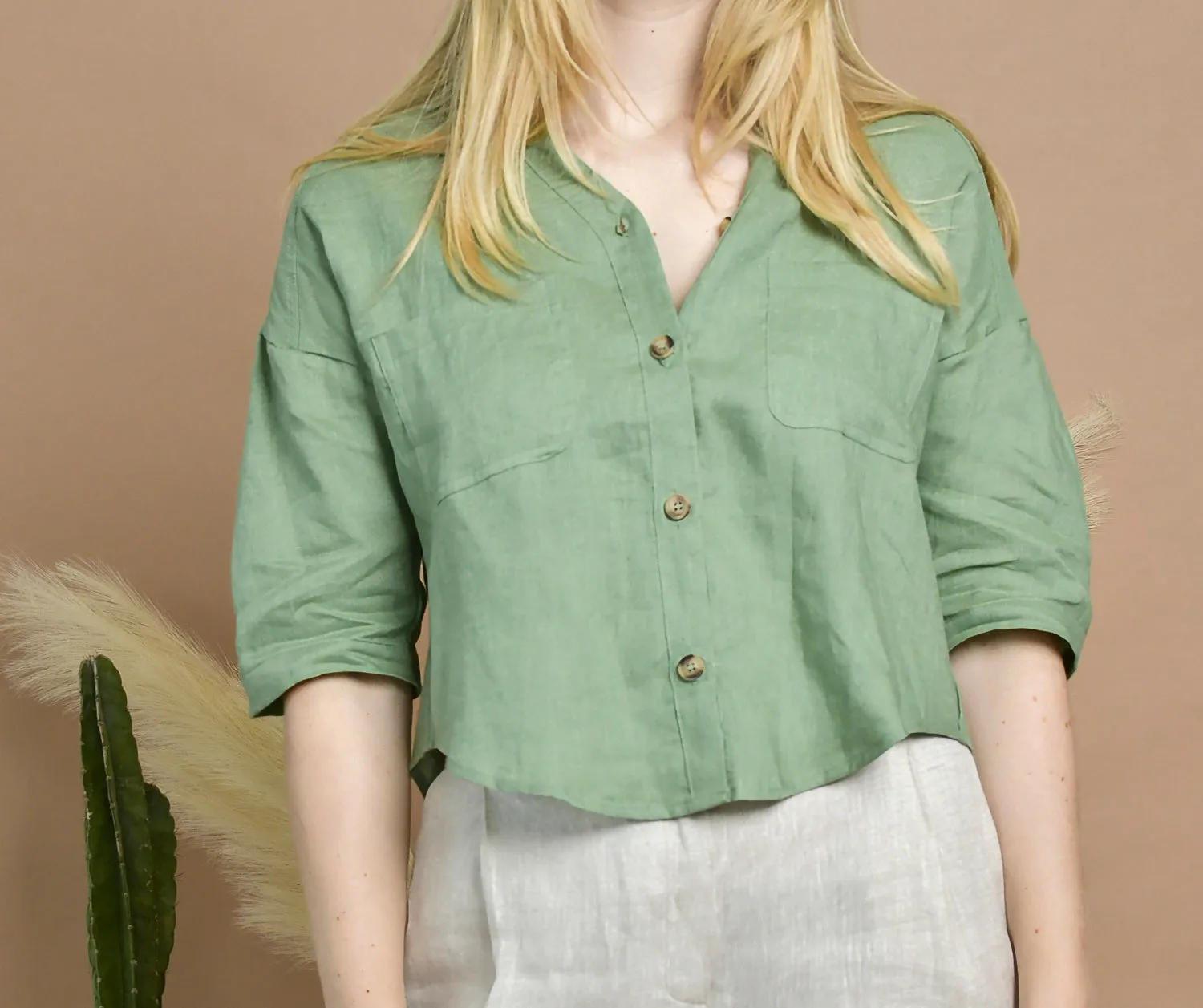 Camila Shirt in Matcha