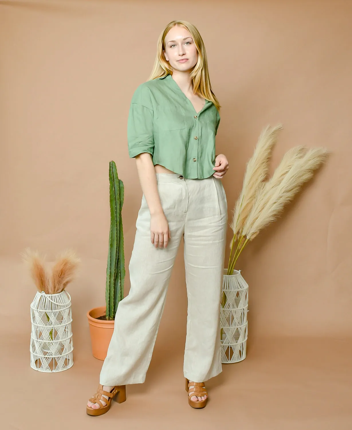 Camila Shirt in Matcha