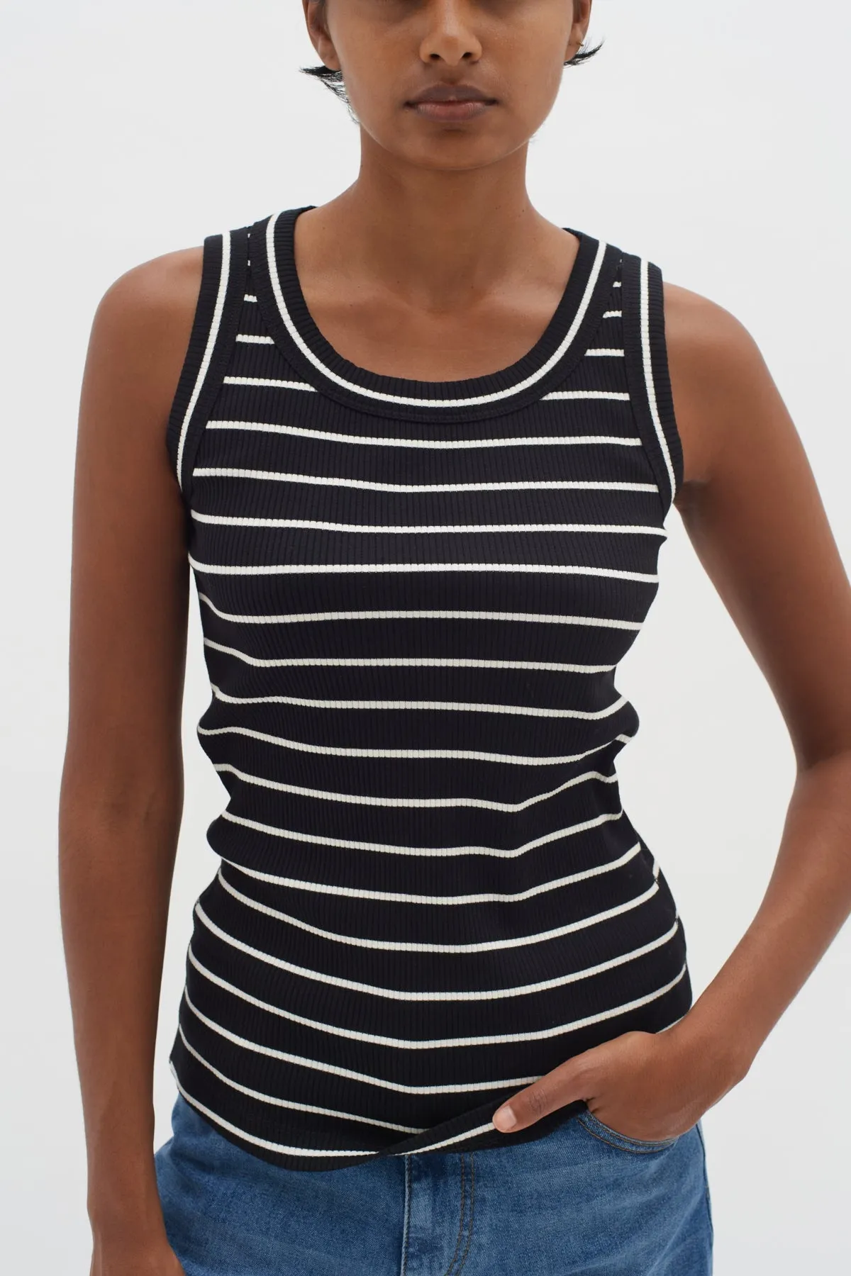 Camisole DagnaIW - black / whisper white thin