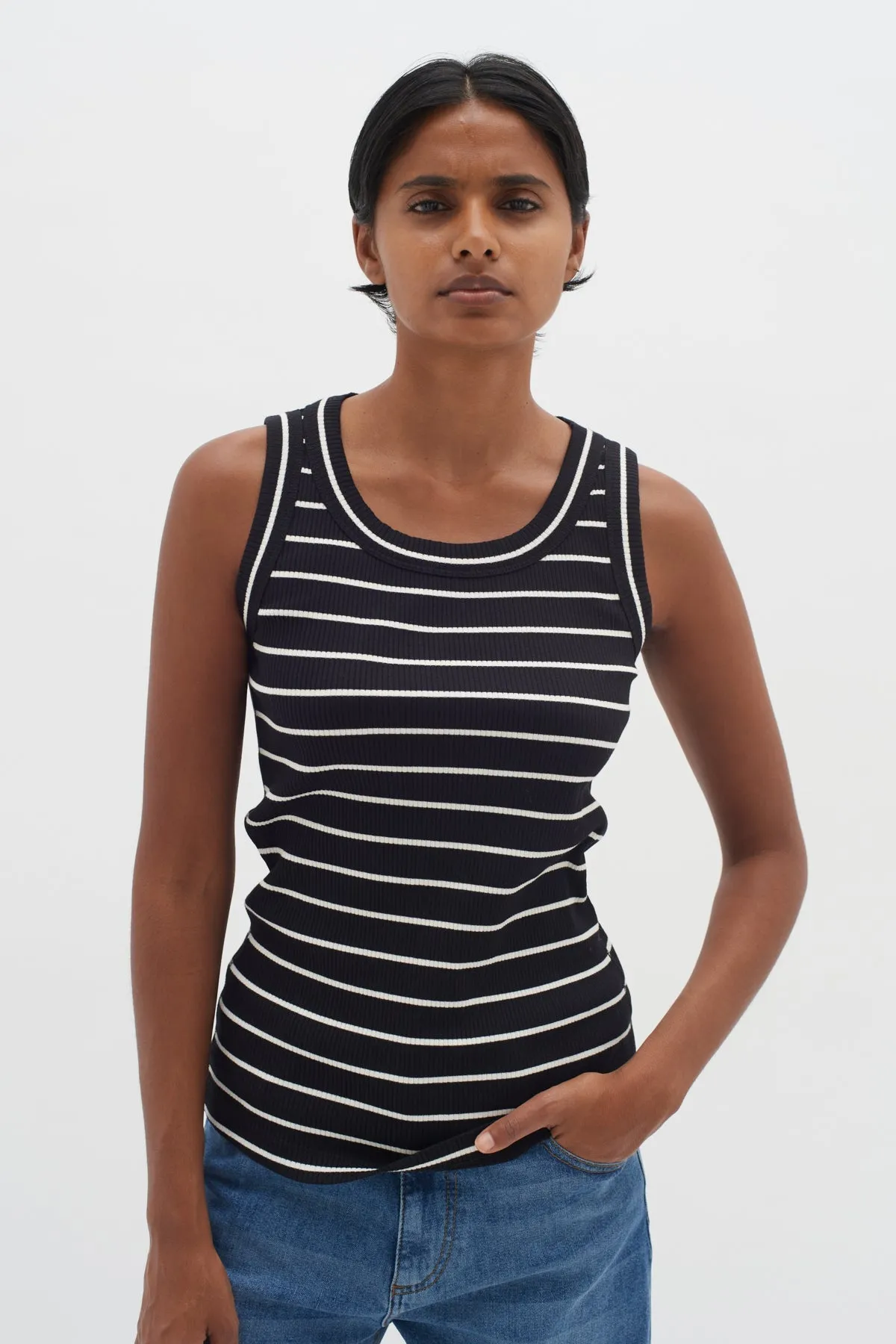 Camisole DagnaIW - black / whisper white thin