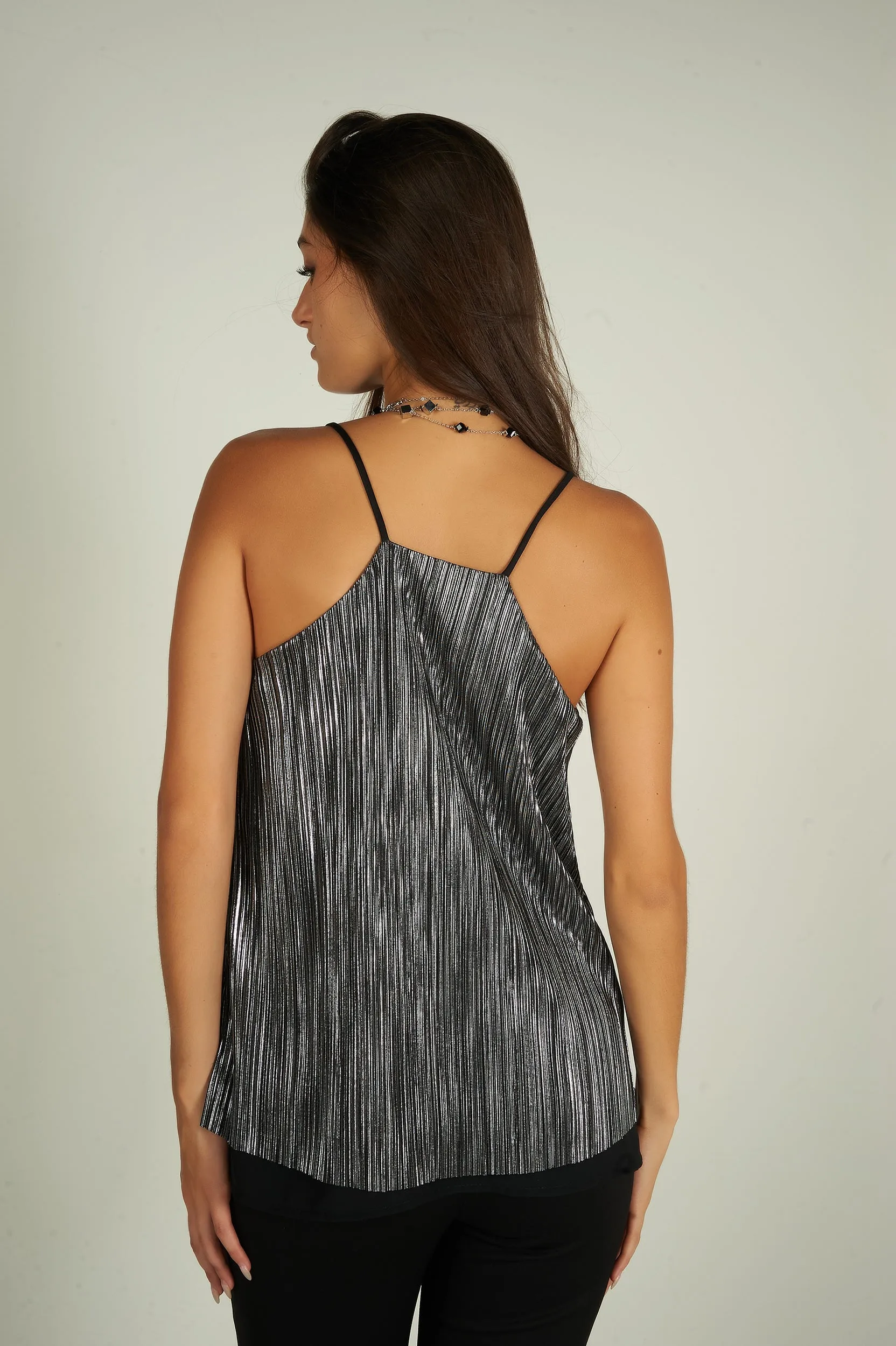 Camisole plissée brillante - ZILIA - (R-B6)