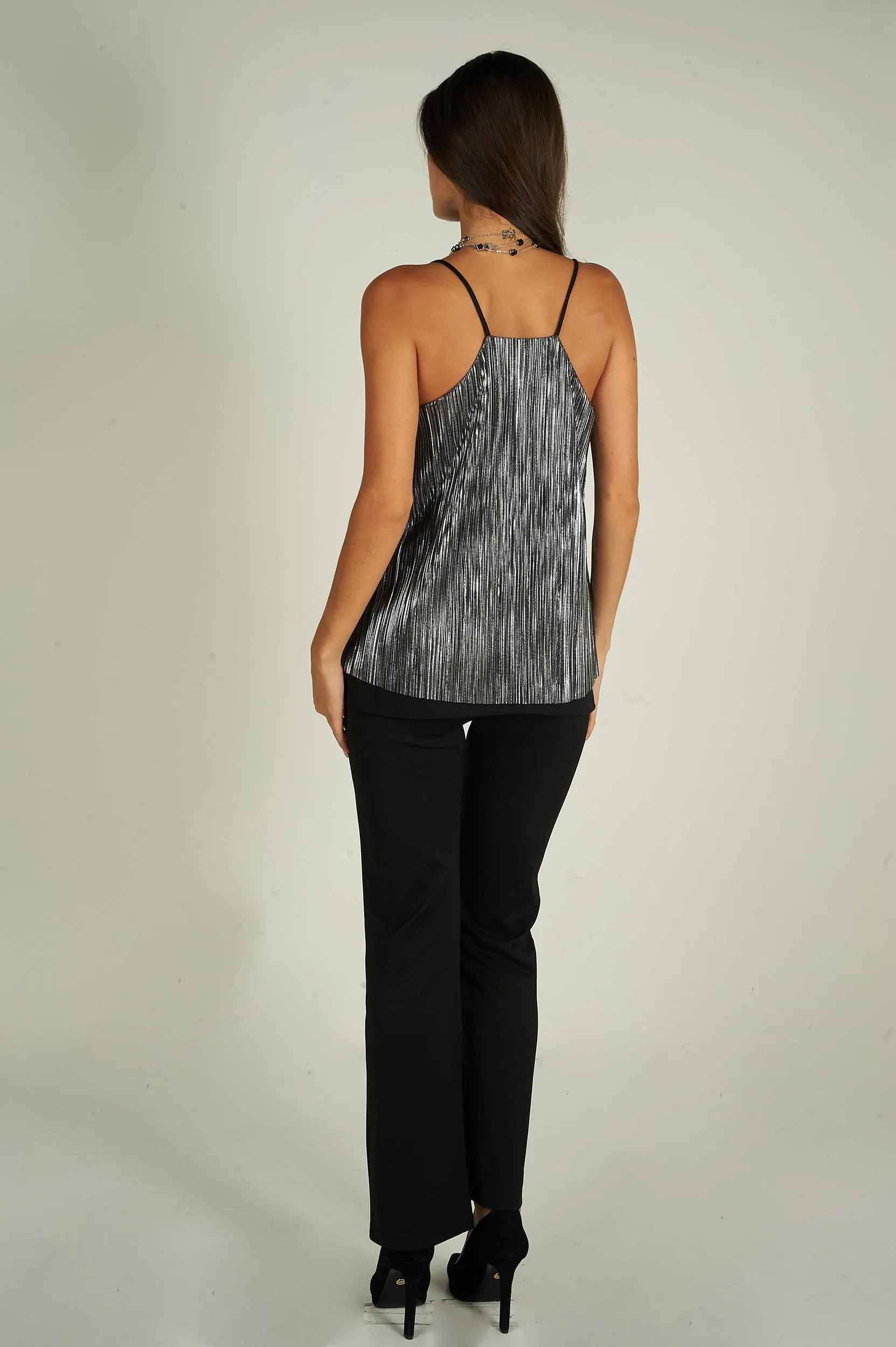 Camisole plissée brillante - ZILIA - (R-B6)