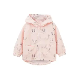 Cartoon Rabbit Printed Girls Hooded Coat