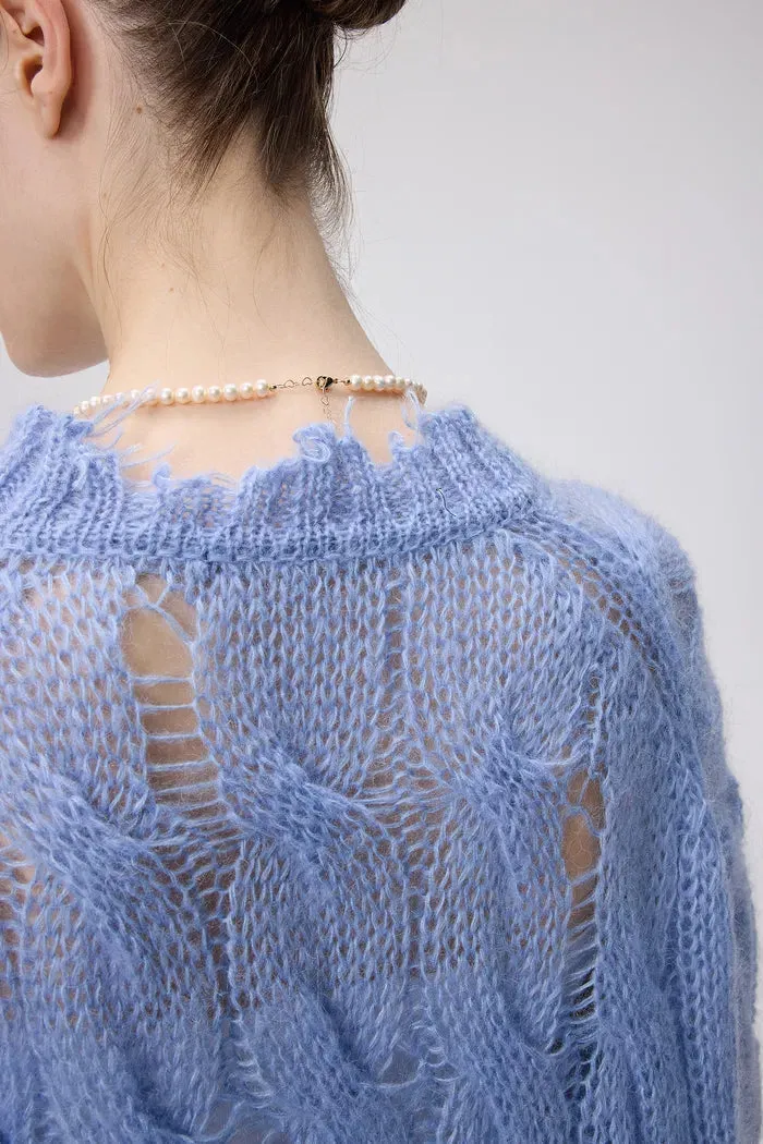 Cloud Loose Sweater in Mohair Wool Knit