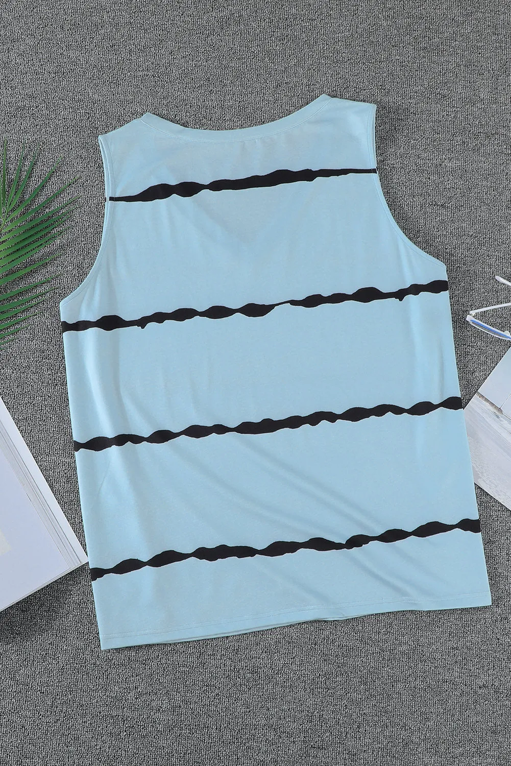 Colorblock Plus Size Sleeveless Tops