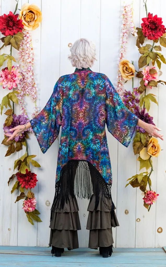 Coral Swirl Tie Dye Kimono Warrior Within