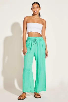 Costa Pant - Seafoam Crinkle Organic Cotton