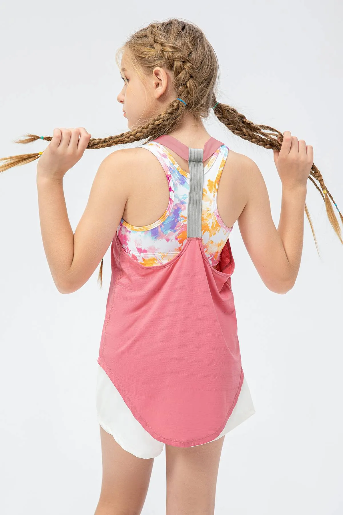 Crew Neck Sleeveless Tank Tops for Girls