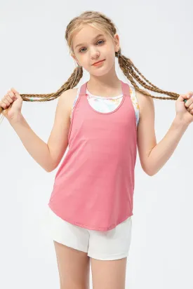Crew Neck Sleeveless Tank Tops for Girls