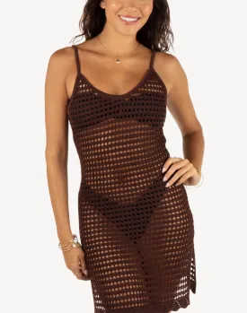 Crochet Mini Dress Cover Up