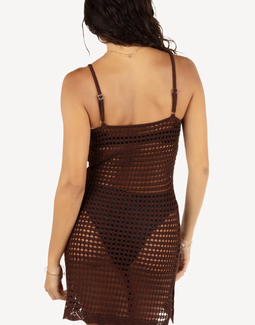Crochet Mini Dress Cover Up