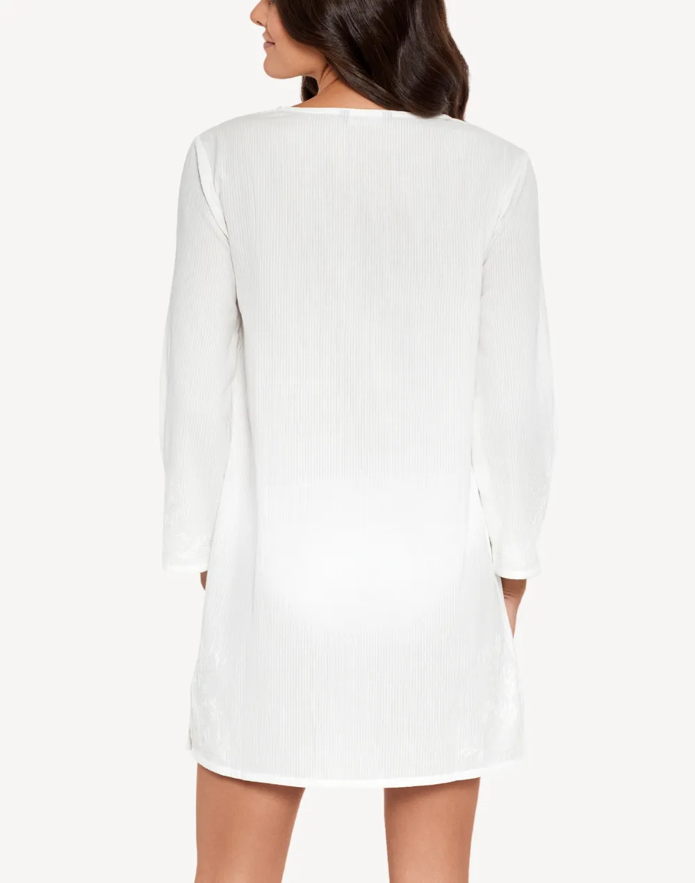 Embroidered Chainstitch Tunic Cover Up