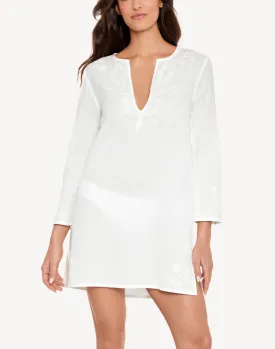 Embroidered Chainstitch Tunic Cover Up
