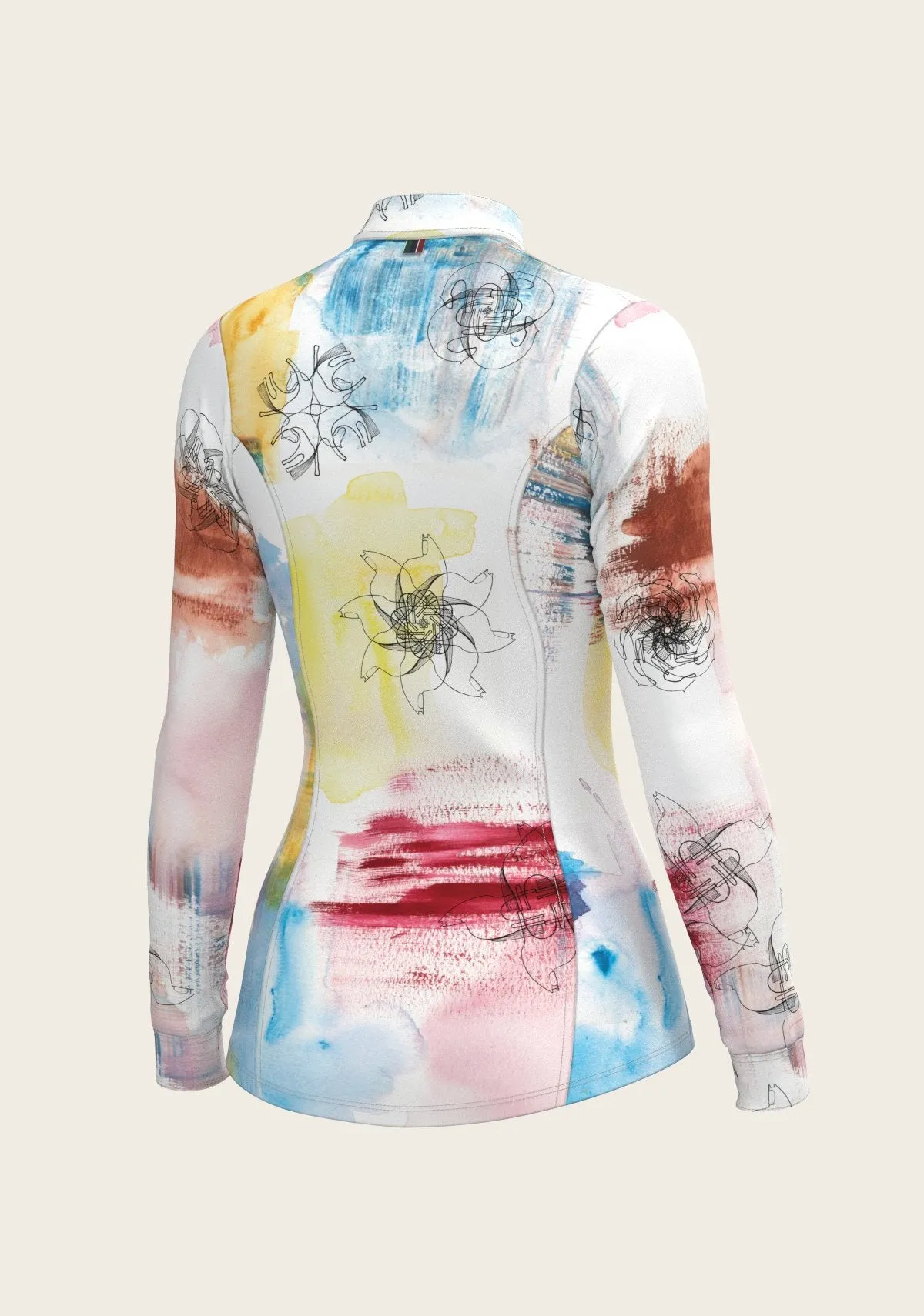 Espoir Equestrian Horse Flower Fair Quarter Zip Sun Shirt