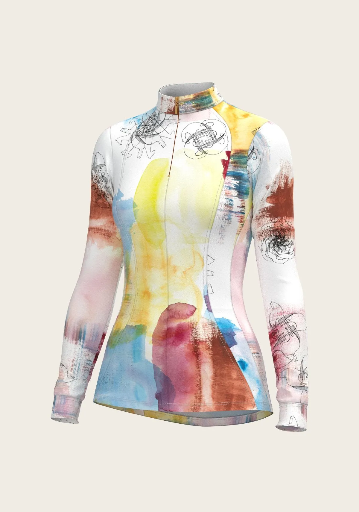 Espoir Equestrian Horse Flower Fair Quarter Zip Sun Shirt