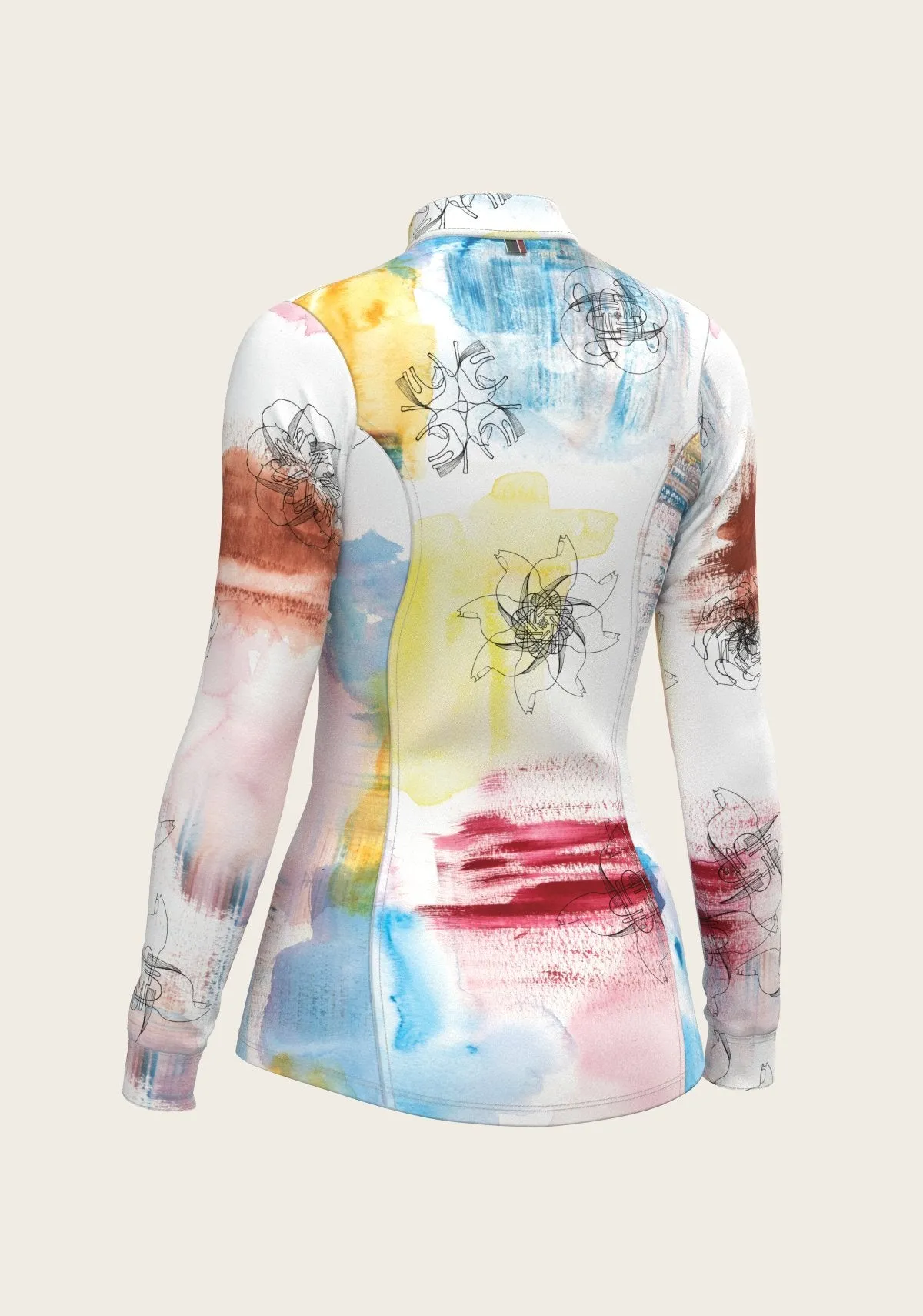 Espoir Equestrian Horse Flower Fair Quarter Zip Sun Shirt