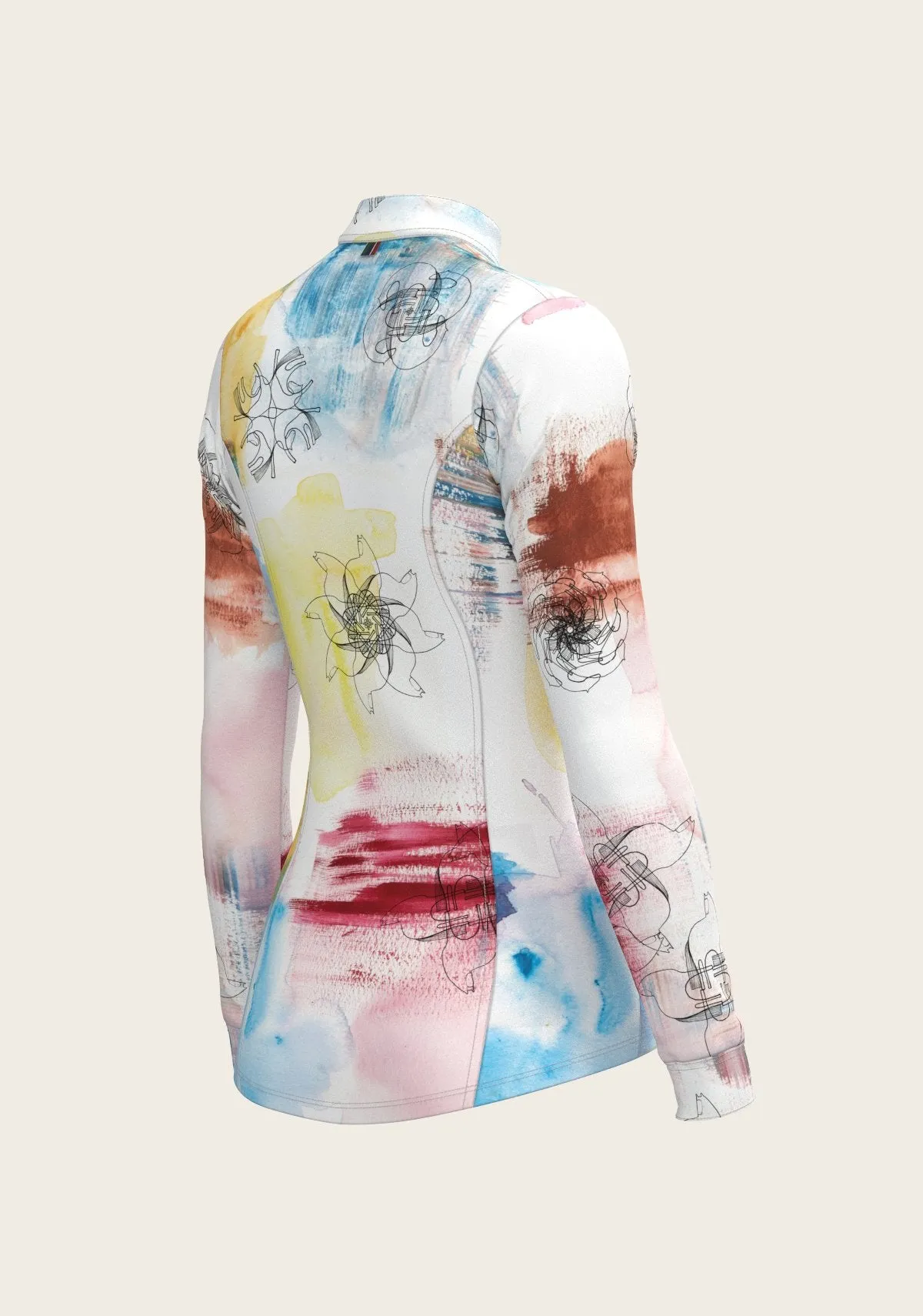 Espoir Equestrian Horse Flower Fair Quarter Zip Sun Shirt