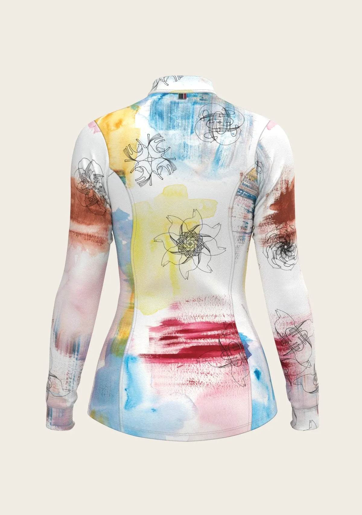 Espoir Equestrian Horse Flower Fair Quarter Zip Sun Shirt