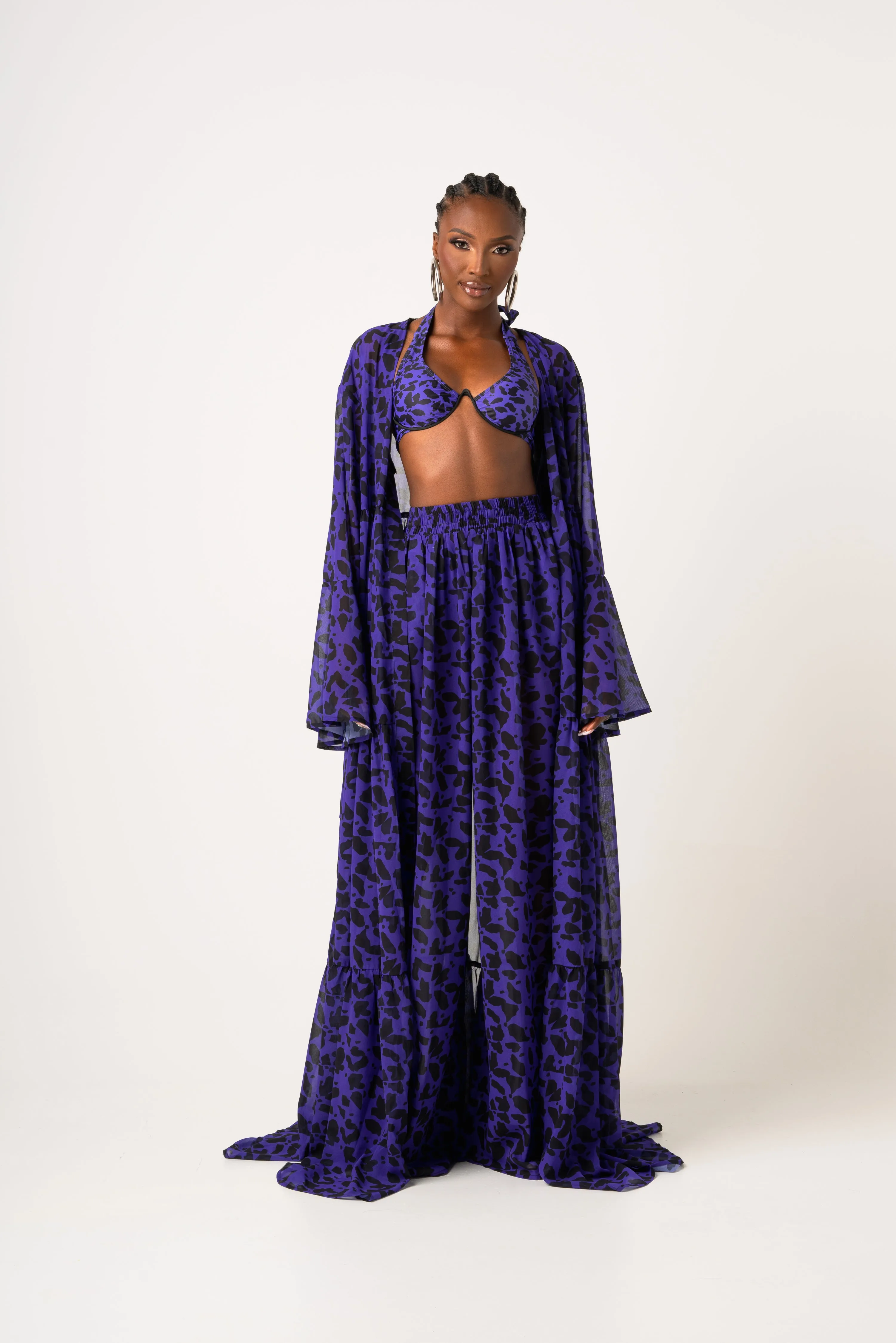 FARRAH LONG SLEEVE CHIFFON KIMONO