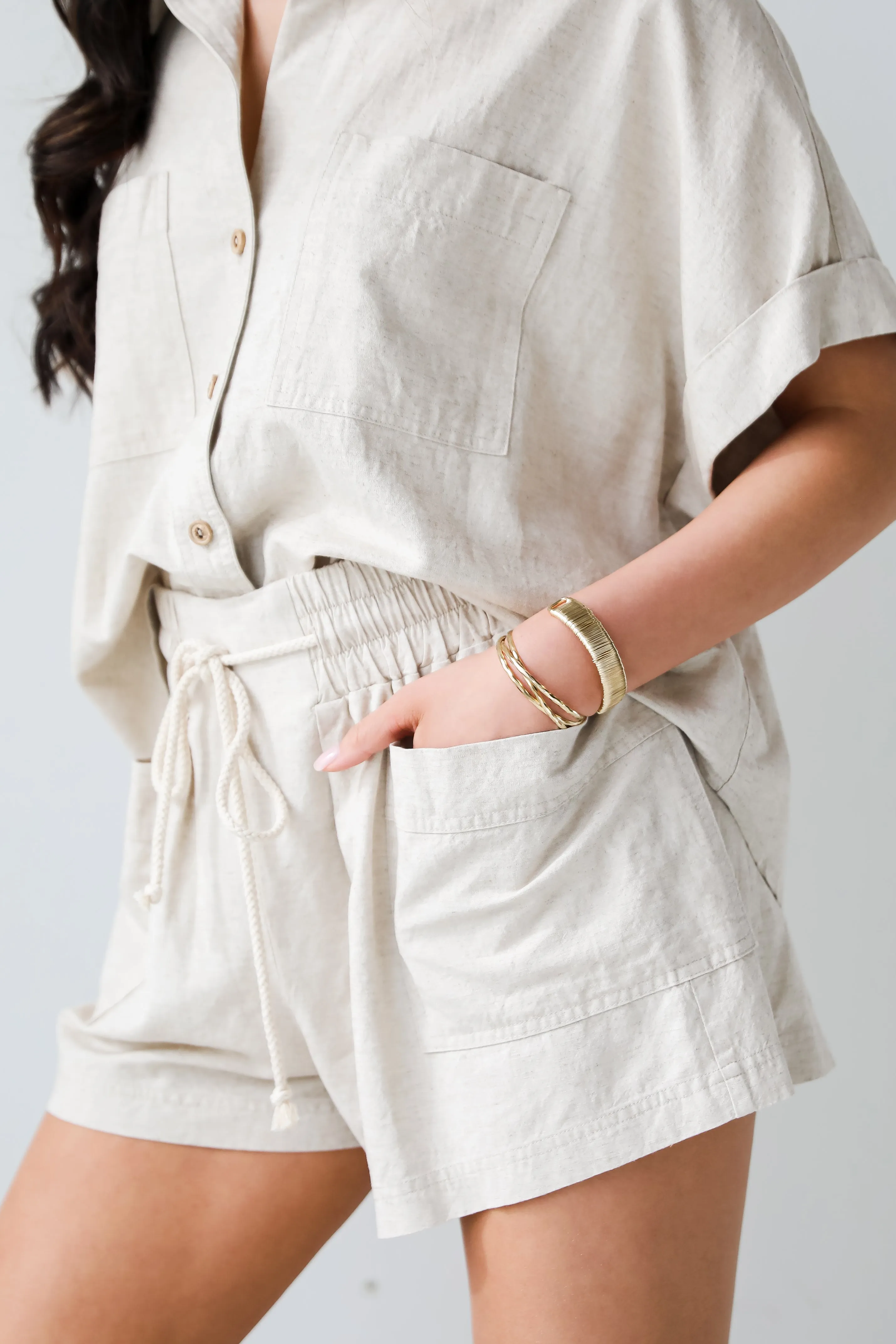 FINAL SALE - Sunny Day Bliss Linen Shorts
