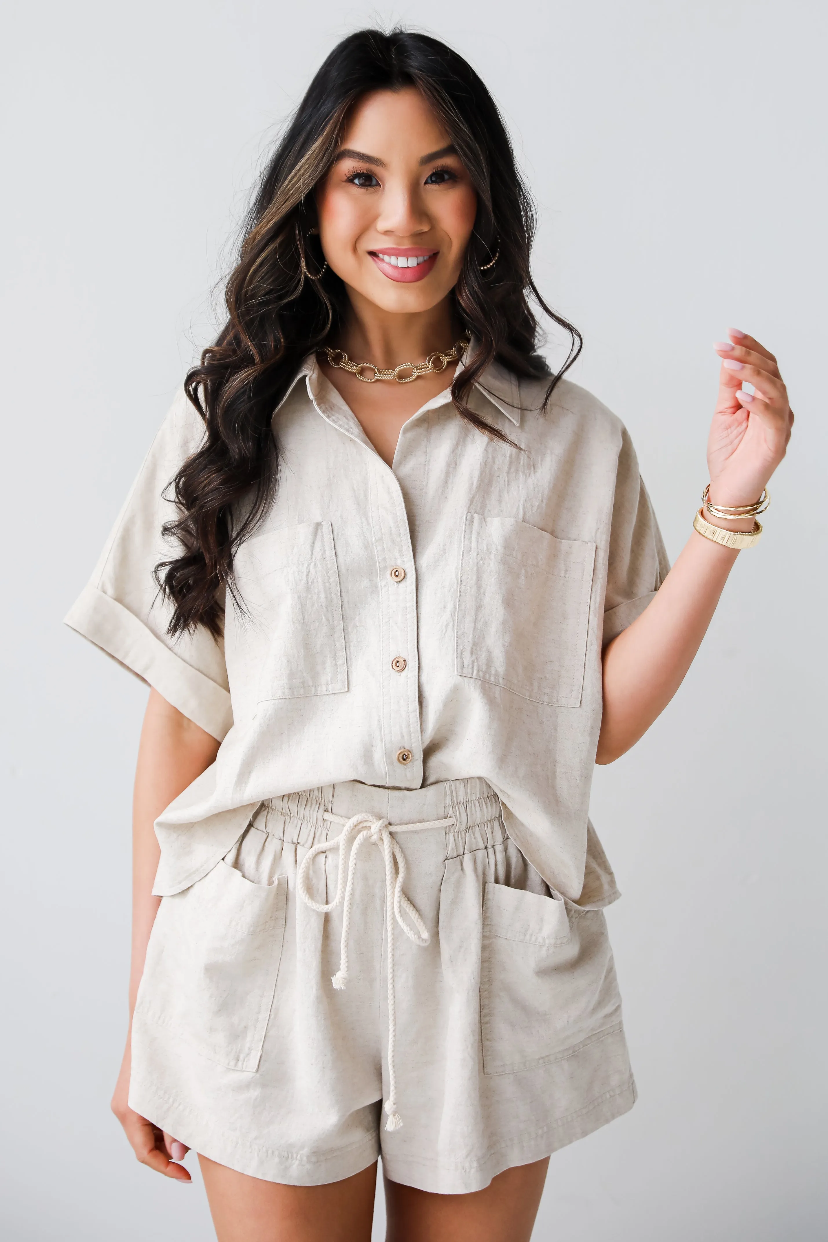 FINAL SALE - Sunny Day Bliss Linen Shorts
