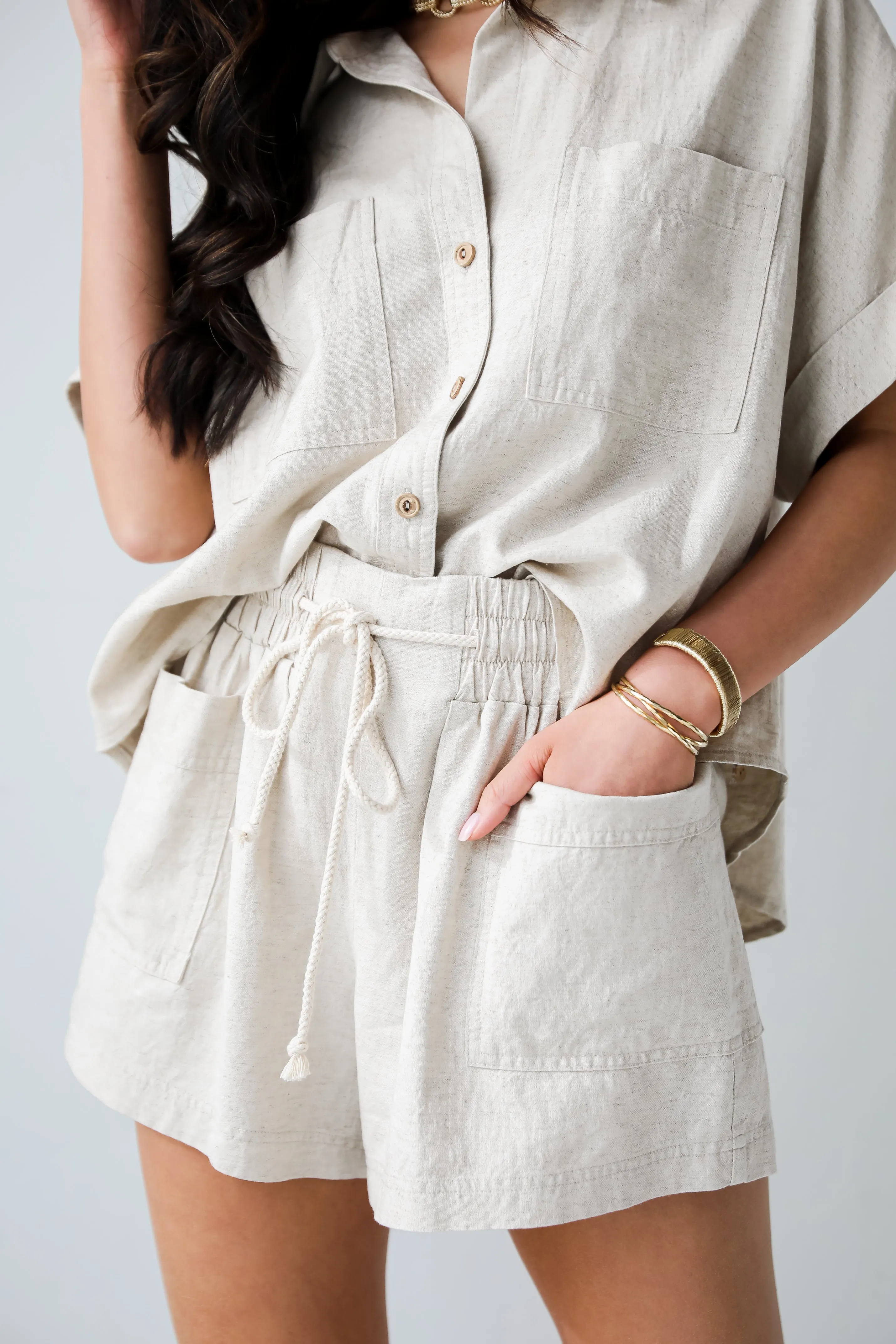 FINAL SALE - Sunny Day Bliss Linen Shorts