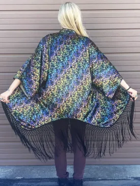 Grateful Dead VELVET Kimono - Dancing Skeletons - Jammin Warrior Collective