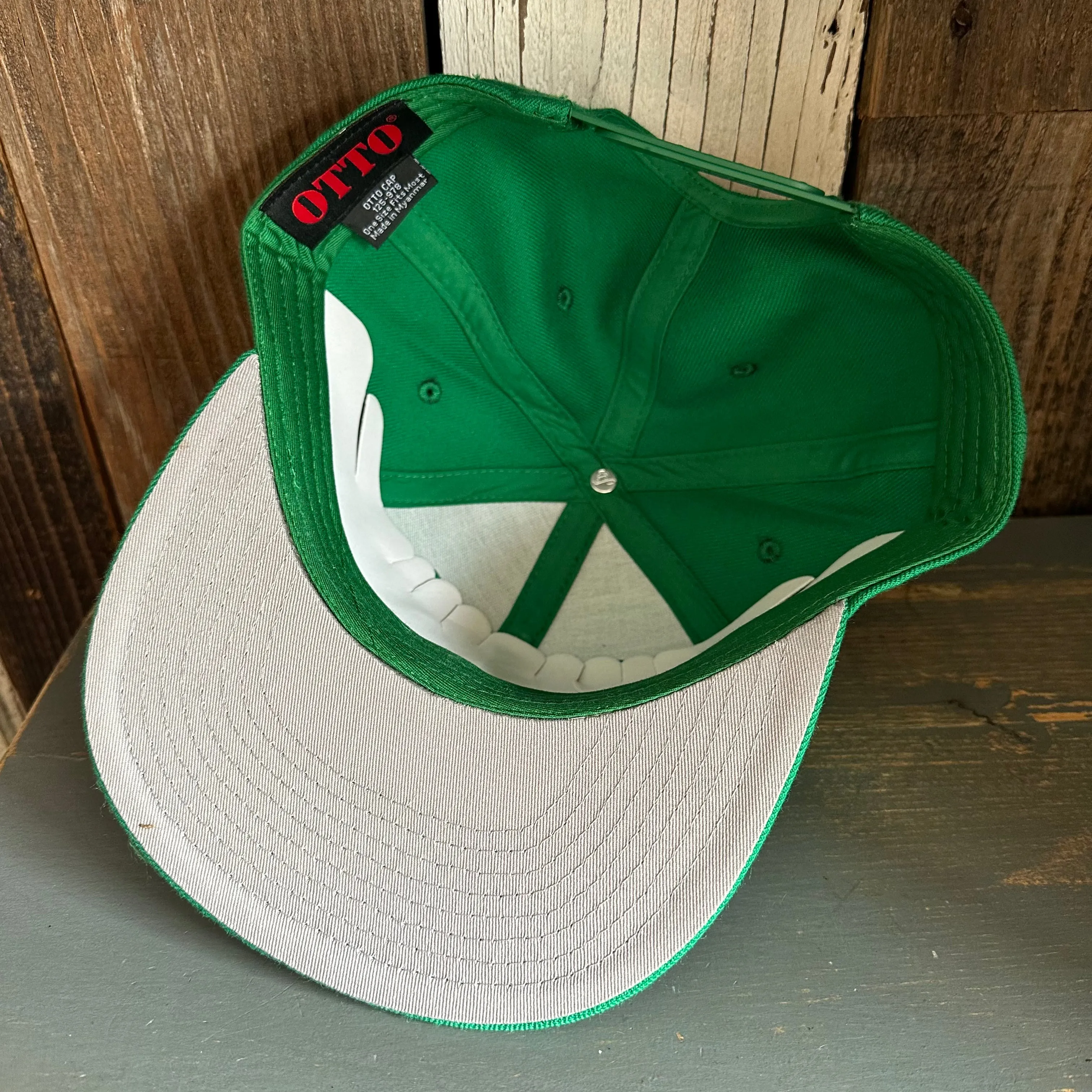 Hermosa Beach GOLF CARTS & YOGA PANTS :: 6-Panel Mid Profile Snapback Hat - Kelly Green