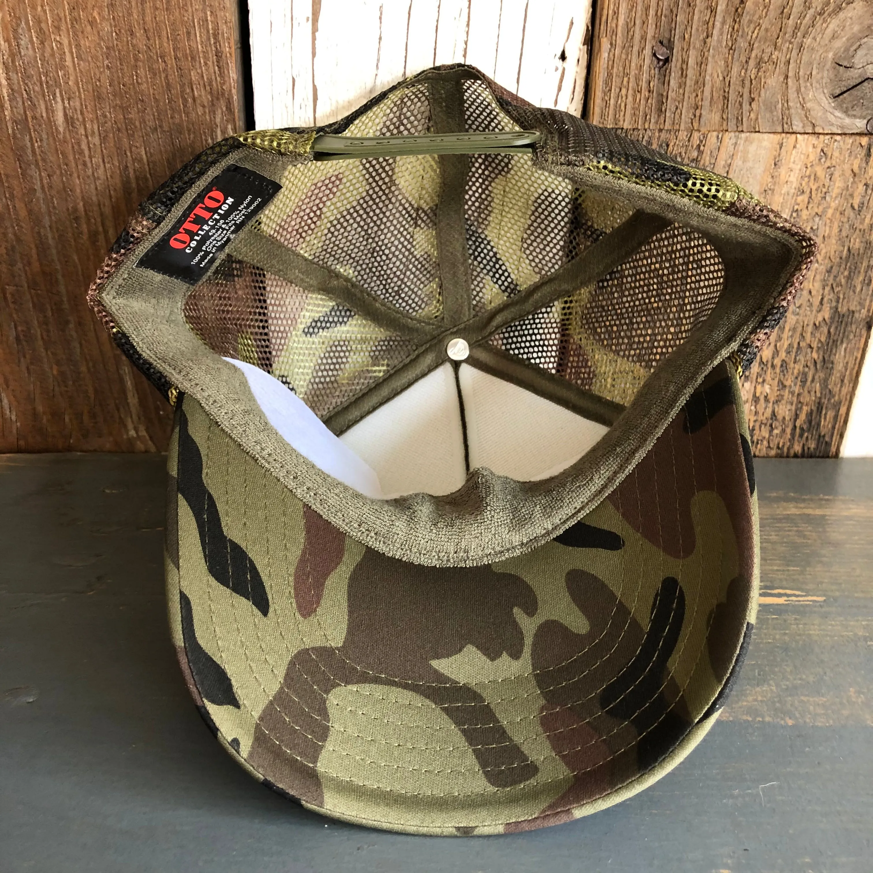 Hermosa Beach GOLF CARTS & YOGA PANTS Trucker Hat - Camouflage/Olive
