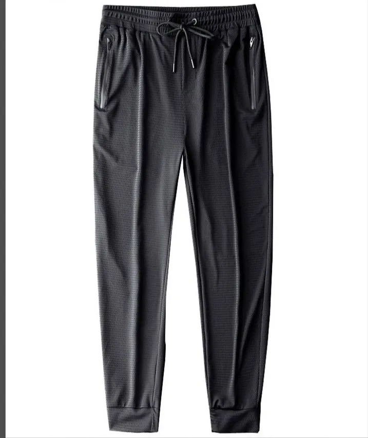 KOMAMY Ice Silk Fitness Running Stretch Pants