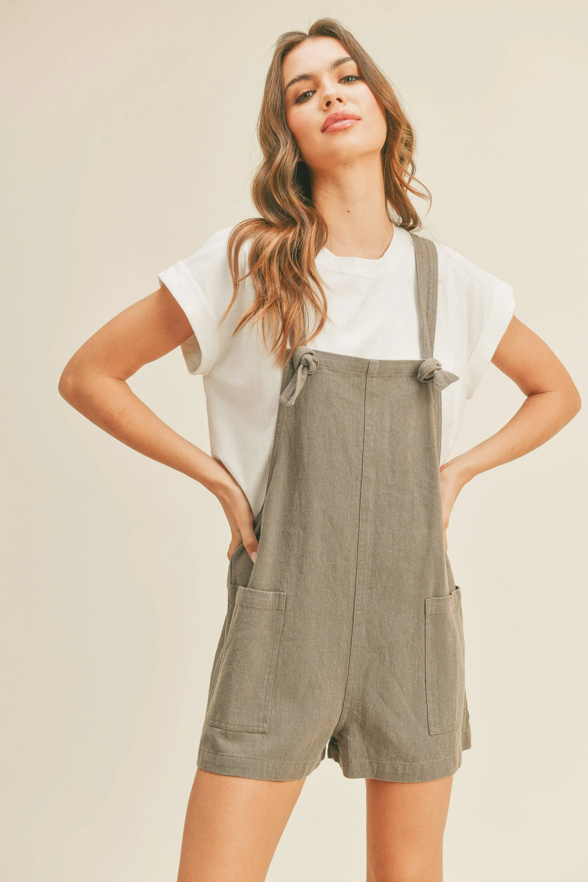 Linen Romper Shorts