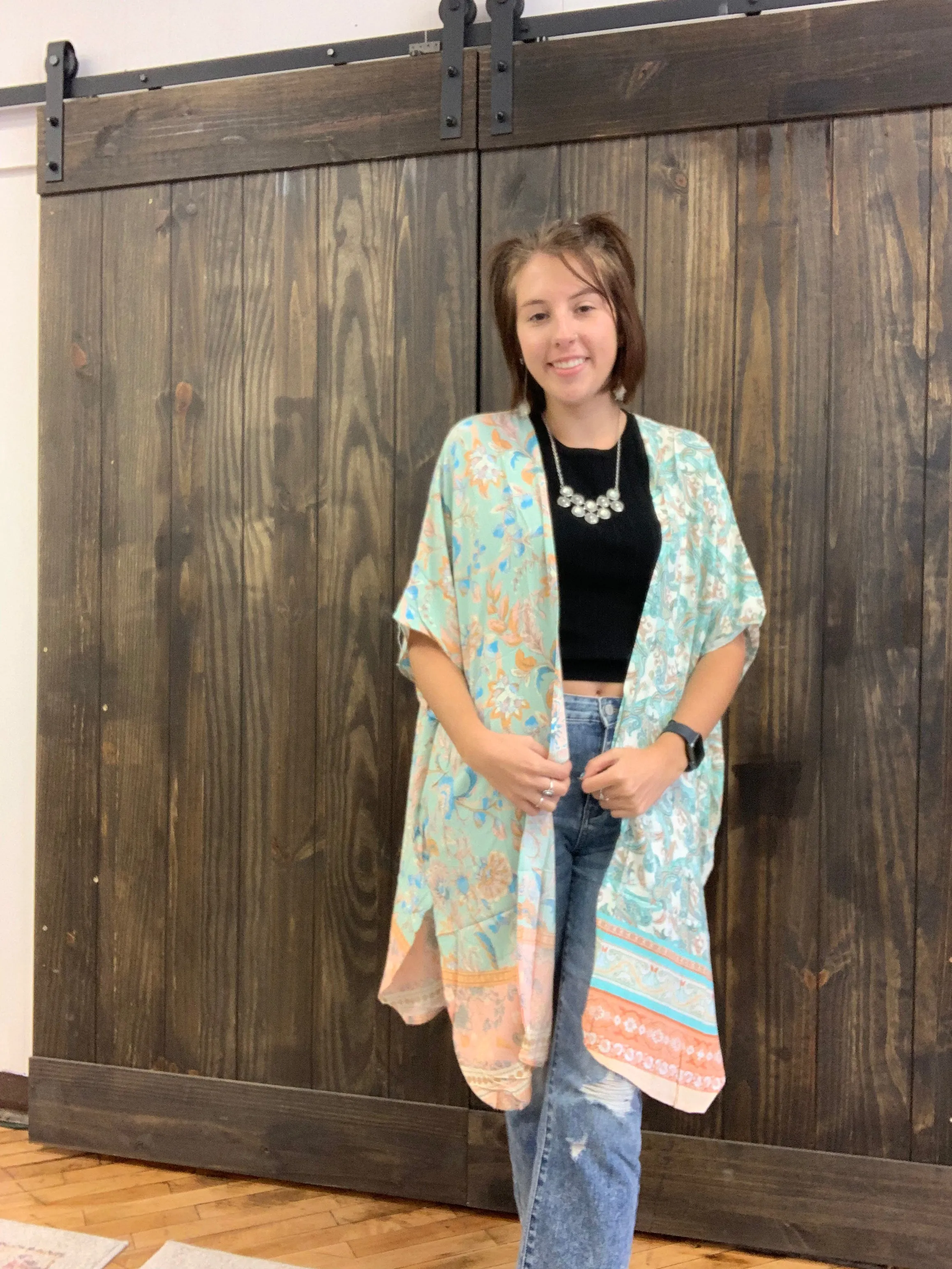 Lucille Kimono - Light Mint
