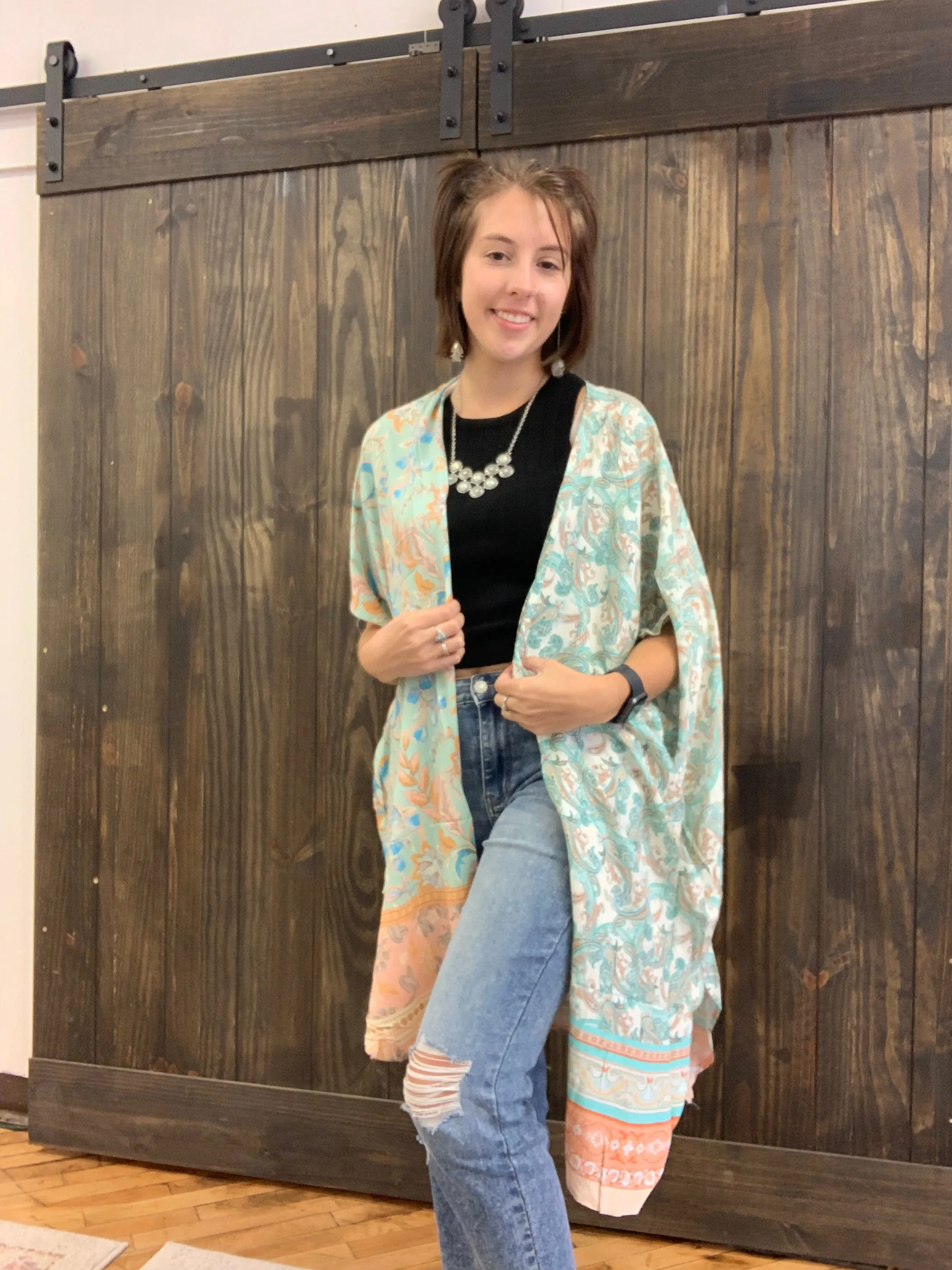 Lucille Kimono - Light Mint