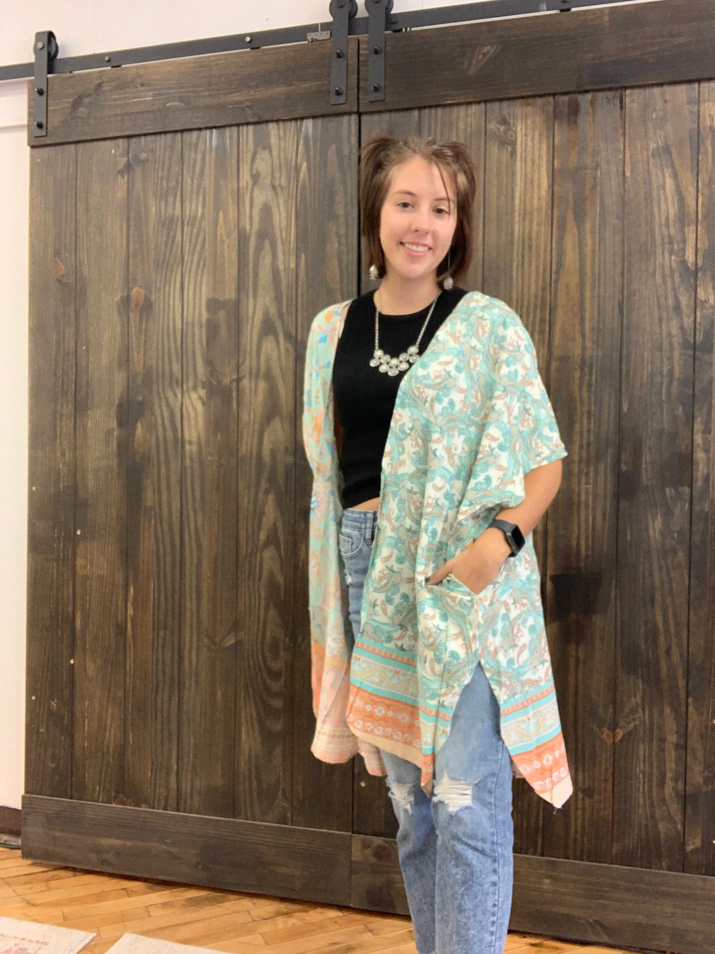 Lucille Kimono - Light Mint