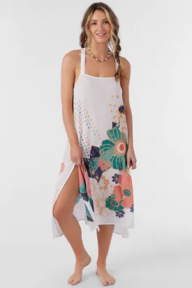 MIRANDA JADIA FLORAL MIDI COVER-UP DRESS