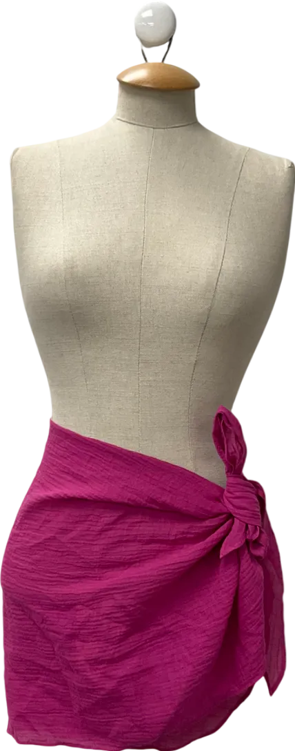 Monday Swimwear Pink South Beach Semi-sheer Linen Sarong UK L