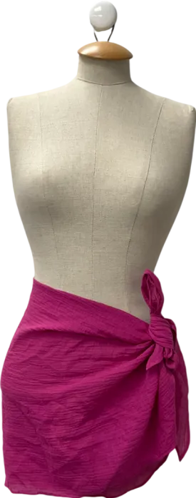 Monday Swimwear Pink South Beach Semi-sheer Linen Sarong UK L