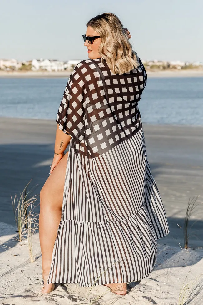 Morning Light Black Printed Kimono FINAL SALE